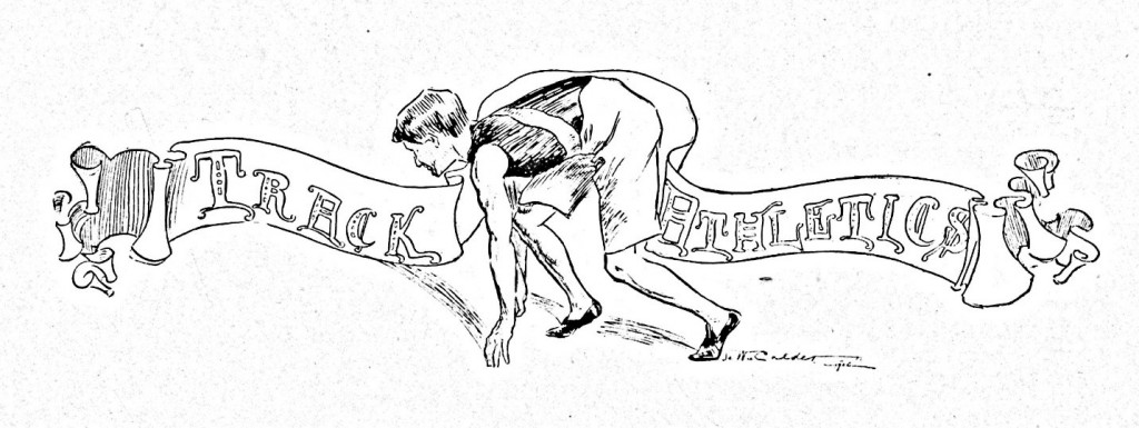 "The image of the page signaling the start to the athletics section featuring a track athlete is from the 1900 edition. The Davidson College Archives houses editions of Quips and Cranks from 1895 to the present."